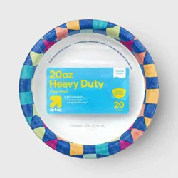 Disposable Bowls - Colorful Checkered - 20oz/20ct - up&up™
