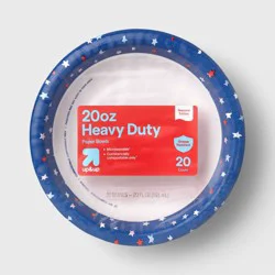 Disposable Bowls - RWB Stars - 20oz/20ct - up&up™