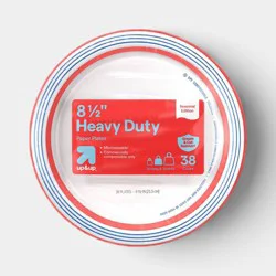 Disposable Plates 8.5" - RWB Stripe - 38ct - up&up™