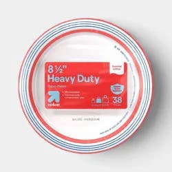 Disposable Plates 8.5" - RWB Stripe - 38ct - up&up™