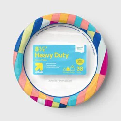 Disposable Plates 8.5" - Colorful Thick Stripes - 38ct - up&up™