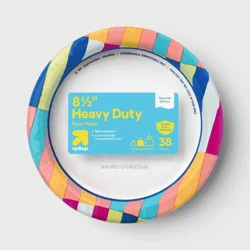 Disposable Plates 8.5" - Colorful Thick Stripes - 38ct - up&up™