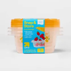 Rectangle Food Storage Containers - Lemons - 8oz/3pk - up&up™: BPA-Free, Polypropylene Container and Lid