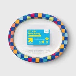 Disposable Platters Oval - Colorful Checkered - 16ct - up&up™