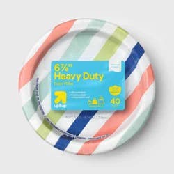 Disposable Plates 7" - Colorful Stripes - 40ct - up&up™