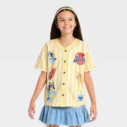 Girls' Bluey Bingo Softball Jersey - Yellow M