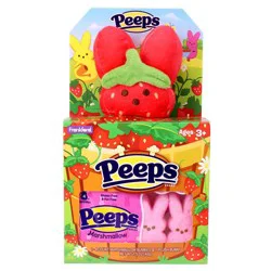 Peeps Plush Strawberry Candy Gift Set - 1.5oz