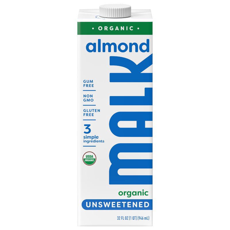 slide 1 of 6, MALK Organics Unsweetened Gluten Free Organic Shelf Stable Almond Milk - 32 fl oz, 32 fl oz