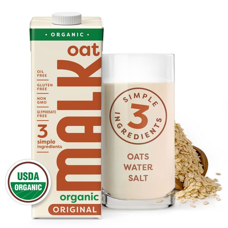 slide 6 of 6, MALK Organics Original Gluten Free Organic Shelf Stable Oat Milk - 32 fl oz, 32 fl oz