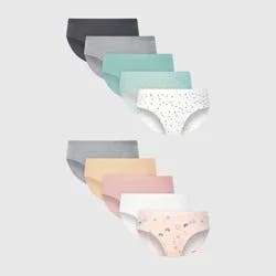 Hanes Girls' 10pk Cotton Stretch Hipster Underwear - 14