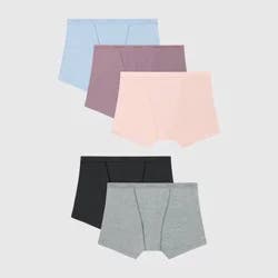 Hanes Originals Girls' 5pk Ribbed Boxer Briefs - 8