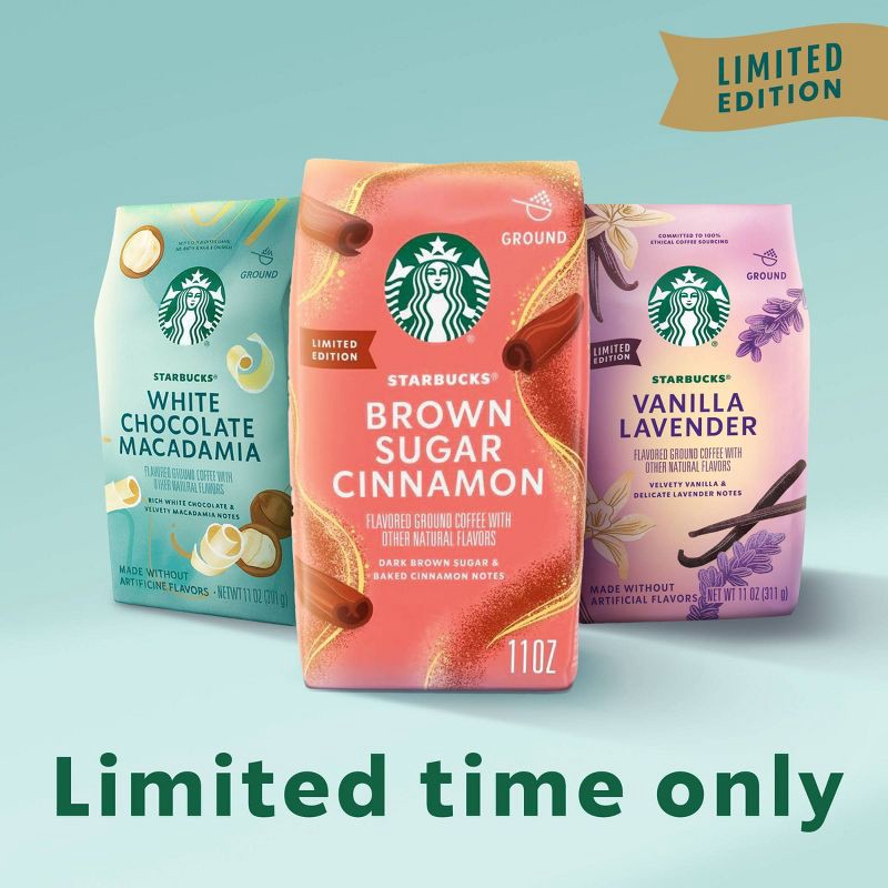 slide 6 of 10, Starbucks White Chocolate Macadamia Nut Light Roast Ground Coffee - 11oz, 11 oz