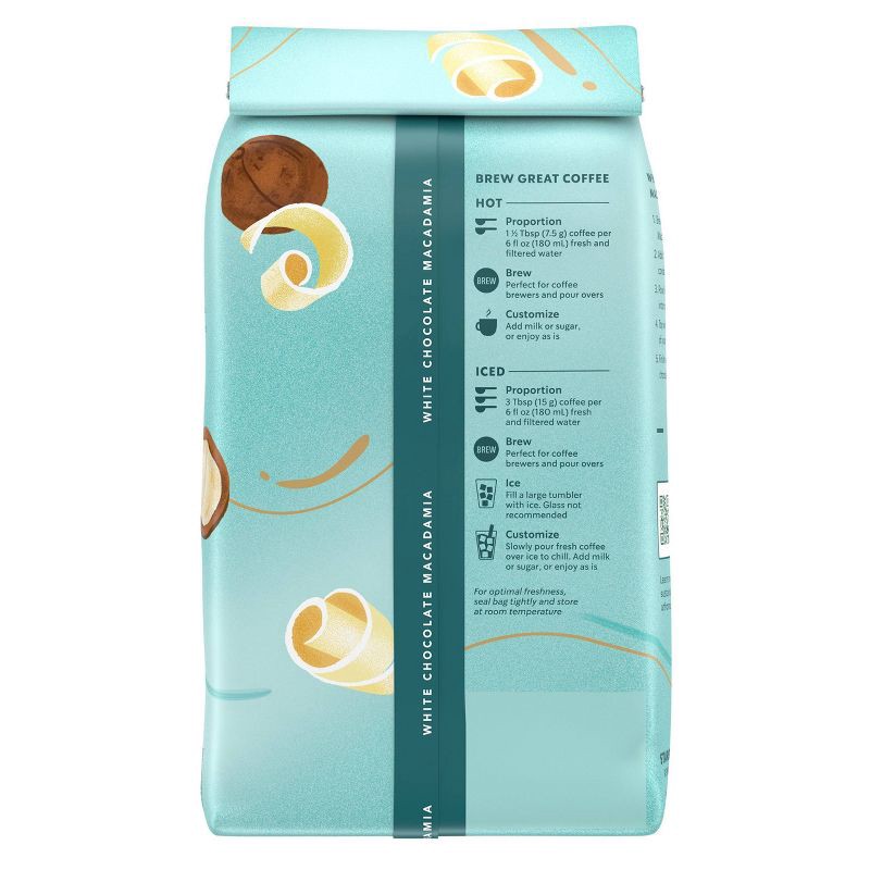 slide 10 of 10, Starbucks White Chocolate Macadamia Nut Light Roast Ground Coffee - 11oz, 11 oz