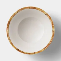 3.5 fl oz Bamboo Border Dip Bowl White - Threshold™