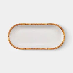 Small Bamboo and Melamine Oval Platter - Threshold™