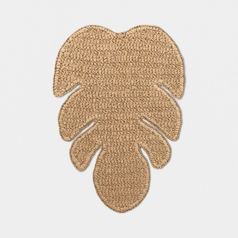 slide 1 of 4, Natural Woven Leaf Placemat - Threshold™, 1 ct