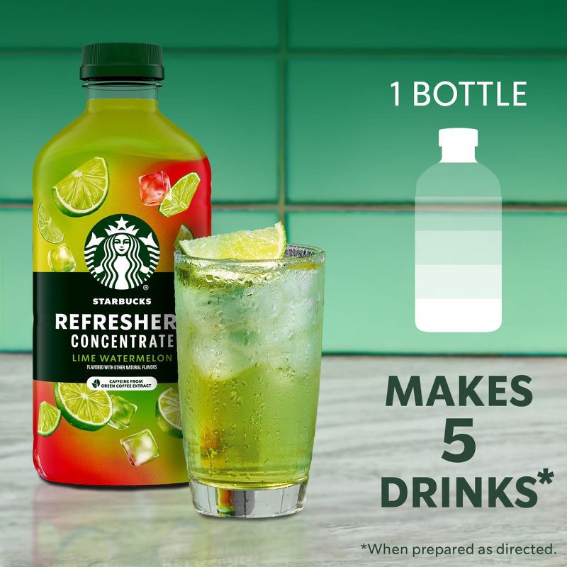 slide 5 of 10, Starbucks Refreshers Lime Watermelon Concentrate - 32 fl oz, 32 fl oz