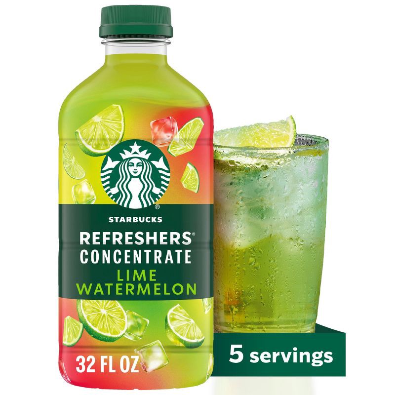 slide 10 of 10, Starbucks Refreshers Lime Watermelon Concentrate - 32 fl oz, 32 fl oz