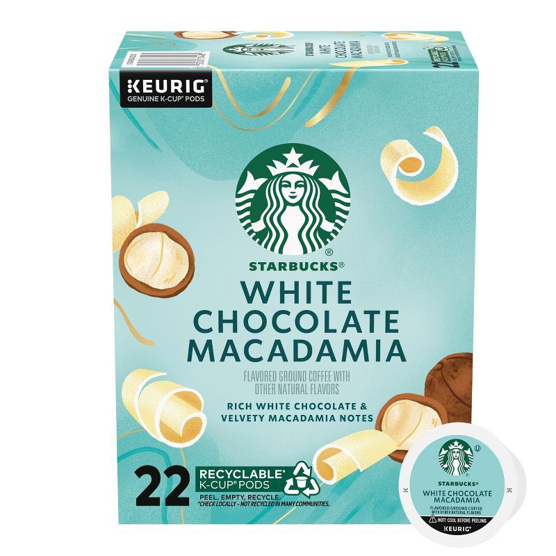 slide 1 of 9, Starbucks White Chocolate Macadamia Nut Light Roast Keurig K-Cup Coffee Pods - 22ct, 22 ct