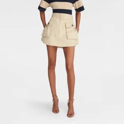 KBB by KAHLANA Women's 'The Flared Cargo Skirt' - Tan 8