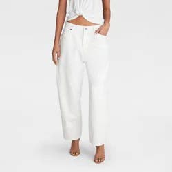 KBB by KAHLANA Women's Mid-Rise 'The Vintage Straight Leg Jeans' - White 6