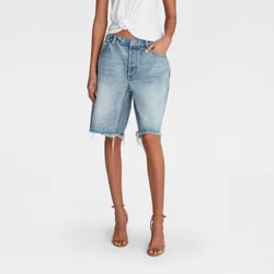 KBB by KAHLANA Women's 'The Denim Bermuda Shorts' - Light Wash 0