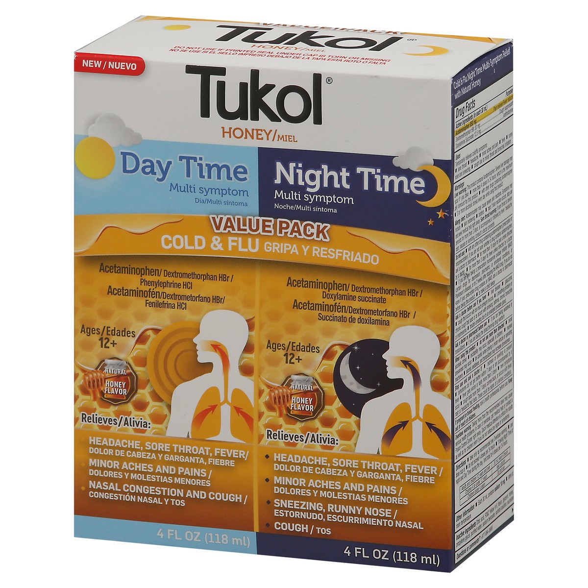 slide 13 of 13, Tukol Multi-Symptom Day Time Night Time Cold & Flu Value Pack 2 ea, 2 ct