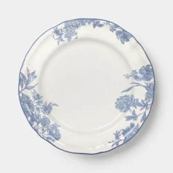 Stoneware Legacy Heirloom Dinner Plate Blue Floral Toile - Threshold™