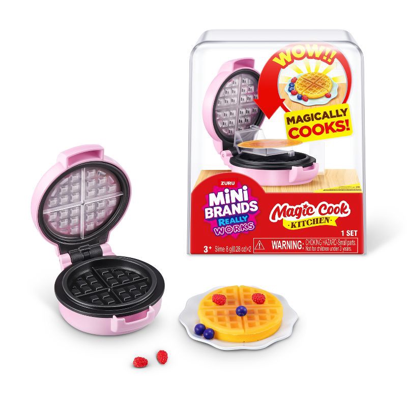 slide 1 of 9, Mini Brands Magic Cook Kitchen Waffle Maker, 1 ct