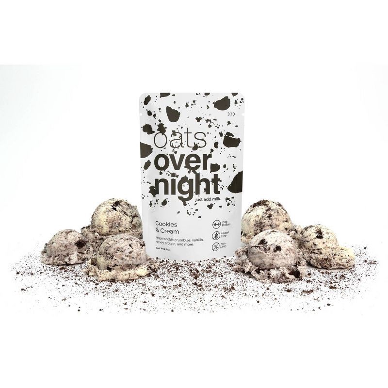 slide 3 of 7, Oats Overnight Cookies and Cream Breakfast Shake Pouch - 2.7oz, 2.7 oz