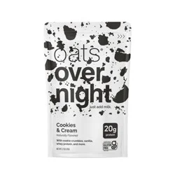 Oats Overnight Cookies and Cream Breakfast Shake Pouch - 2.7oz