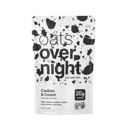 Oats Overnight Cookies and Cream Breakfast Shake Pouch - 2.7oz