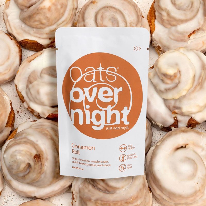 slide 3 of 7, Oats Overnight Cinnamon Roll Breakfast Shake Pouch - 2.4oz, 2.4 oz