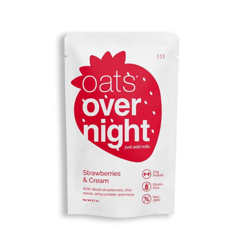 slide 1 of 8, Oats Overnight Strawberries and Breakfast Shake Pouch - 2.7oz, 2.7 oz