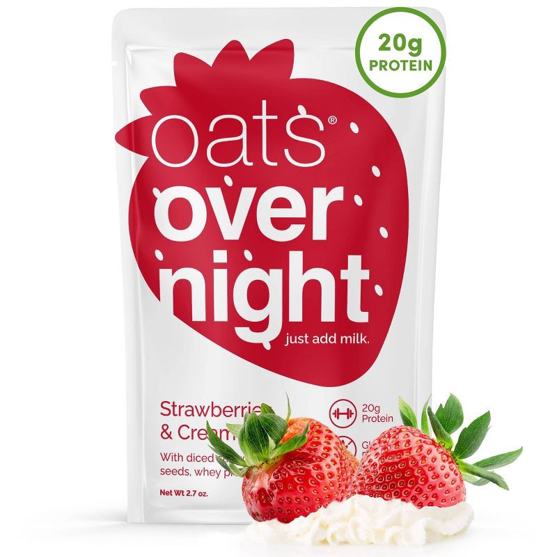 slide 6 of 8, Oats Overnight Strawberries and Breakfast Shake Pouch - 2.7oz, 2.7 oz