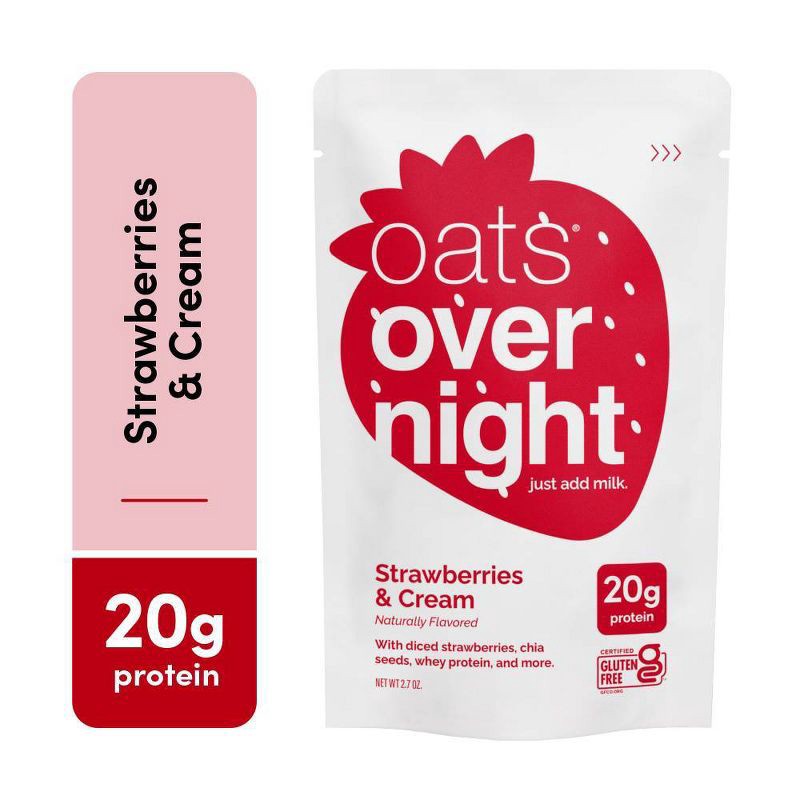 slide 8 of 8, Oats Overnight Strawberries and Breakfast Shake Pouch - 2.7oz, 2.7 oz