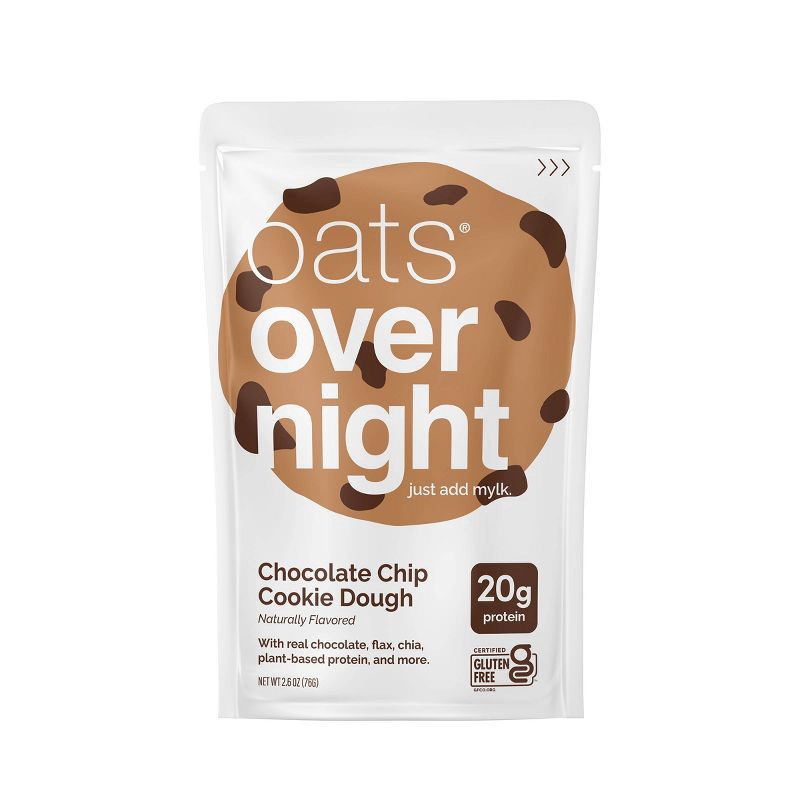 slide 1 of 7, Oats Overnight Chocolate Chip Cookie Dough Breakfast Shake Pouch - 2.6oz, 2.6 oz