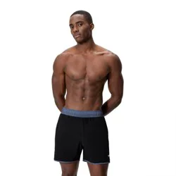 Speedo Men's 5.5" Comfort Liner Swim Trunks - Black L