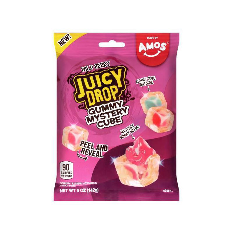 slide 1 of 6, Juicy Drop Mystery Cube Gummy Candy Bag - Wild Berry - 5oz, 5 oz