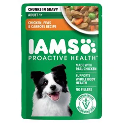 IAMS Proactive Health Pouch Chunks in Gravy Chicken Recipe Adult Wet Dog Food - 3.5oz