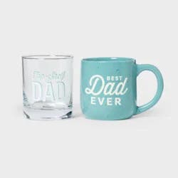 2pc Father's Day Drinkware Set Coffee Mug and Glass - Spritz™