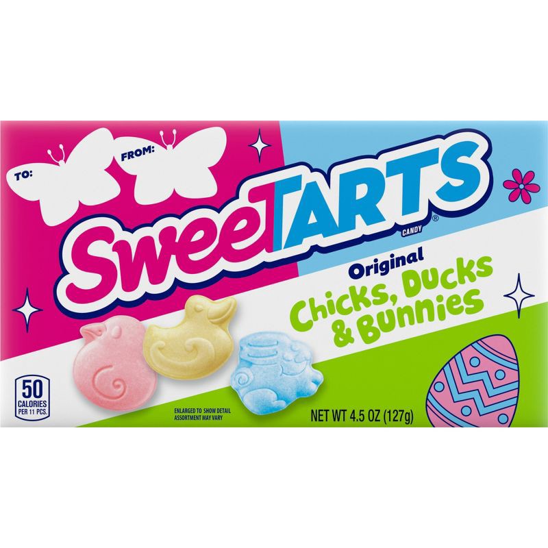 slide 1 of 7, SweeTARTS Easter Candy Chicks Ducks Bunnies Theater Box - 4.5oz, 4.5 oz