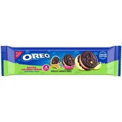 Oreo Pink and Yellow Creme Chocolate Sandwich Limited Edition Easter King Size Cookies - 2.04oz