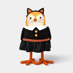 Featherly Friends™ 'Cathy' Cat Ears Fabric Bird Figurine - Hyde and EEK! Boutique™: Halloween