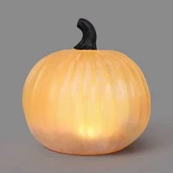 5.25" Classic Lit Pumpkin Harvest Fall Halloween Decorative Prop with Timer - Hyde and EEK! Boutique™