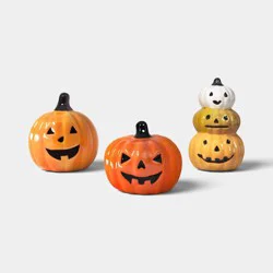 3pc Shiny Ceramic Jacks Decorative Accent Set - Hyde and EEK! Boutique™: Halloween
