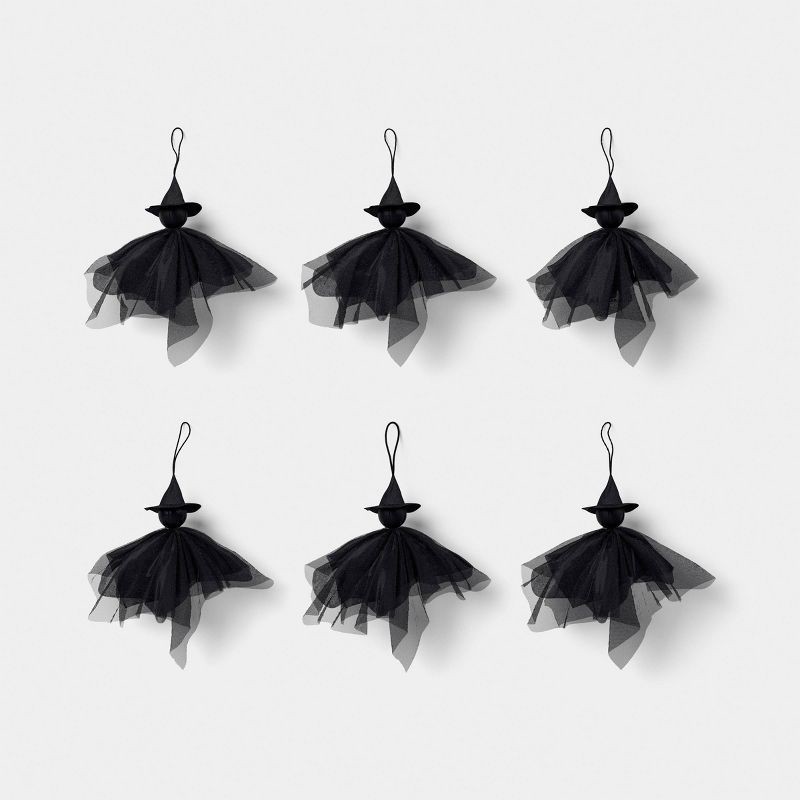 slide 1 of 3, 6pc Witch Decorative Accent Set Black - Hyde and EEK! Boutique™: Halloween, 6 ct