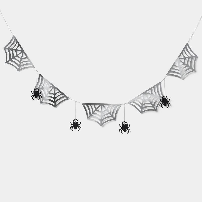 slide 1 of 3, 6' Web with Foil Party Banner - Hyde and EEK! Boutique™: Halloween, 1 ct