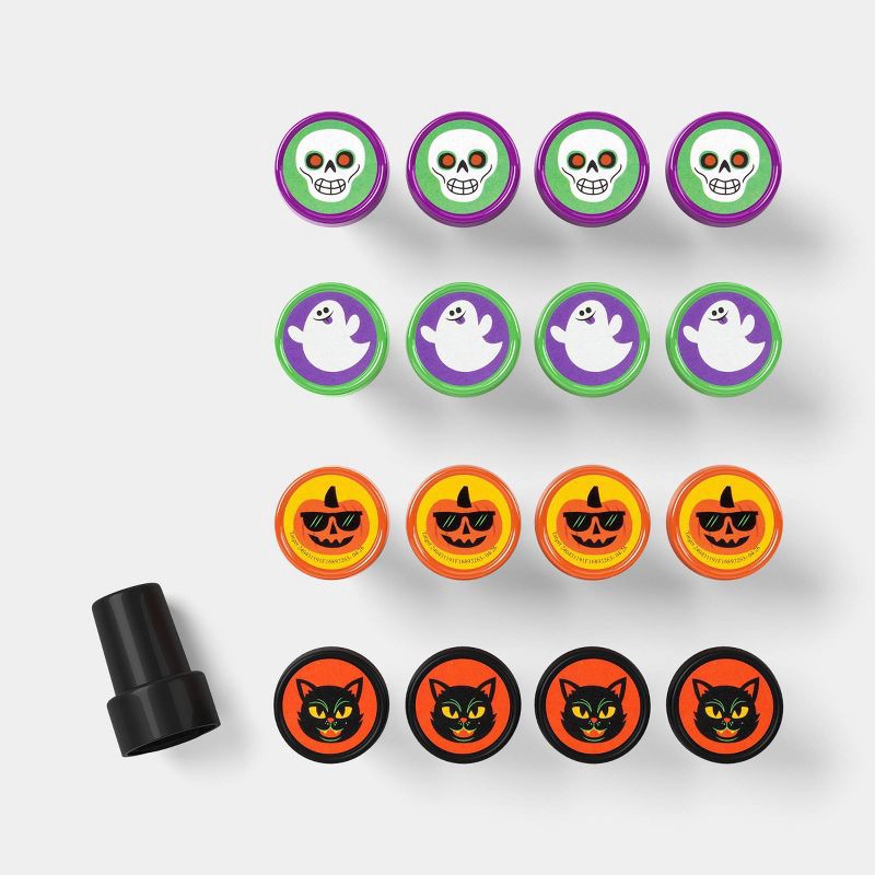 slide 1 of 3, 16ct Stamps Non-Candy Party Favor Trick or Treat - Hyde and EEK! Boutique™: Halloween, 16 ct