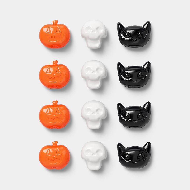 slide 1 of 3, 12ct Squishies Non-Candy Party Favor Trick or Treat Black/White/Orange - Hyde and EEK! Boutique™: Halloween, 12 ct